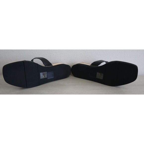 Dolce Vita Women's Sz 9.5 Black Embossed Leather Parni Double Strap Sandals - Picture 3 of 15